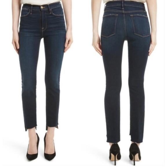 Frame Denim Le High Straight Raw Stagger Jeans In Cabana‎ Size 29 - Picture 1 of 11